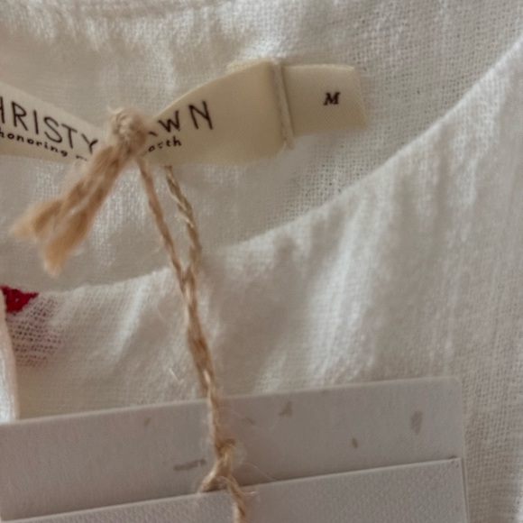 Christy Dawn The Nicks Dress Floral White and Red Lily NWT Size Medium - Picture 5 of 7